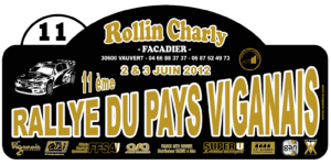 Plaque Rallye du Pays Viganais 2012
