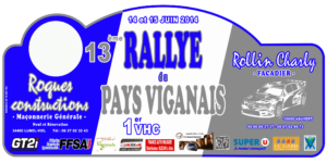 Plaque Rallye du Pays Viganais 2014