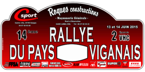 Plaque Rallye du Pays Viganais 2015